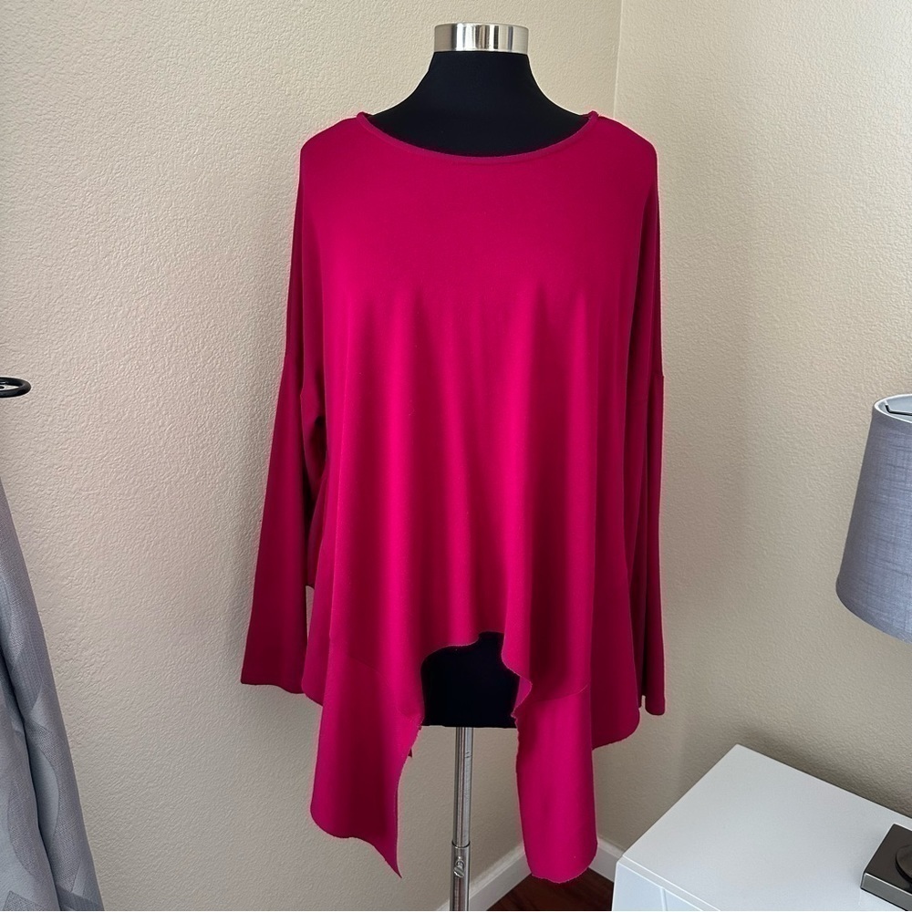 UMGEE Magenta Asymmetrical Long Sleeve Tunic Size S